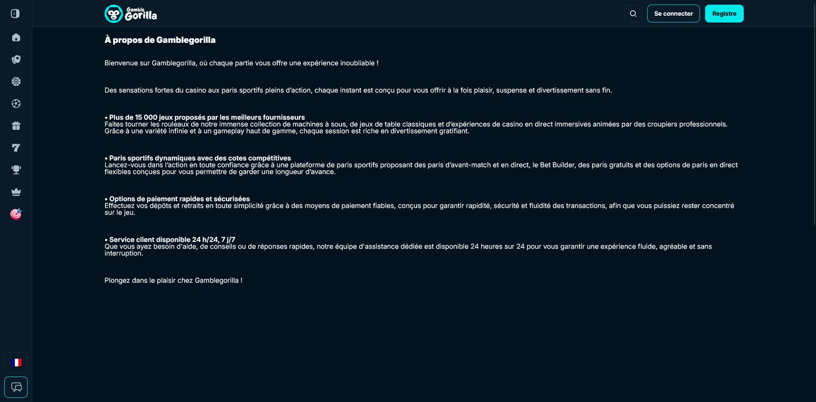 About us — GambleGorilla Casino